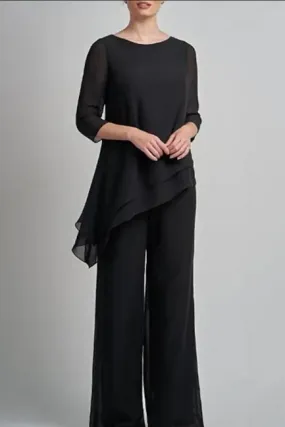 2 Teilige Brautjungfernkledier Schwarz | Brautmutterkleid Lang Günstig