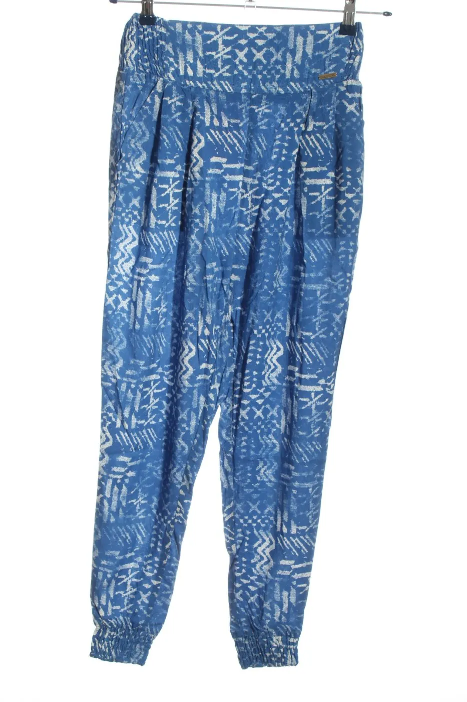 Billabong Stoffhose blau-weiß Allover-Druck Casual-Look