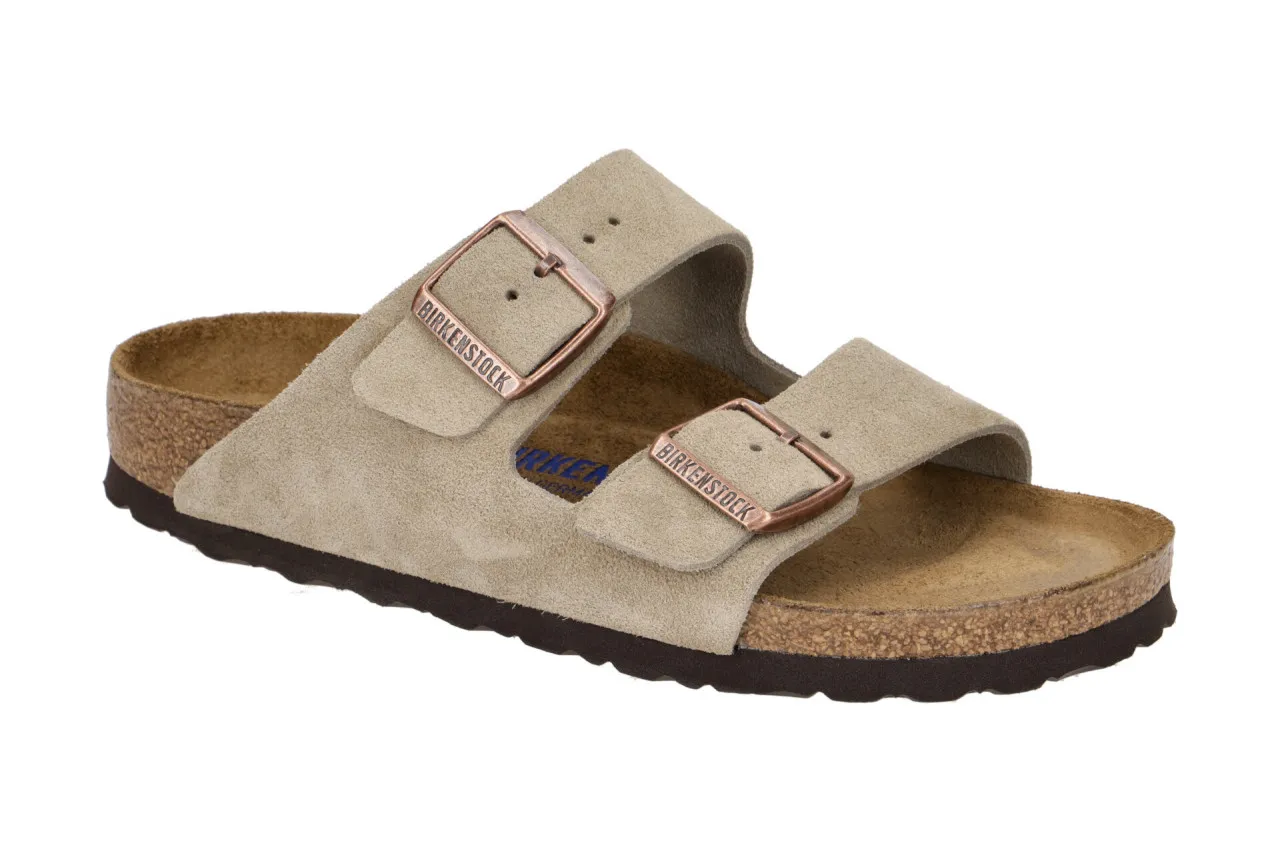 Birkenstock Arizona BS Pantolette taupe grau Normal-Weit 951301