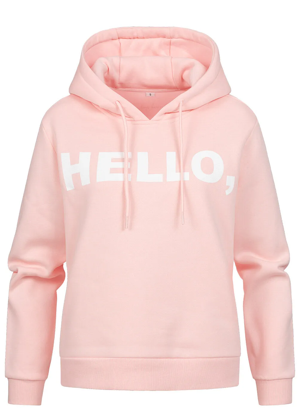 Days Beyond Damen Hoodie mit Hello Print pink