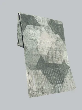 Fleece-Schal mit Allover-Print Anthrazit