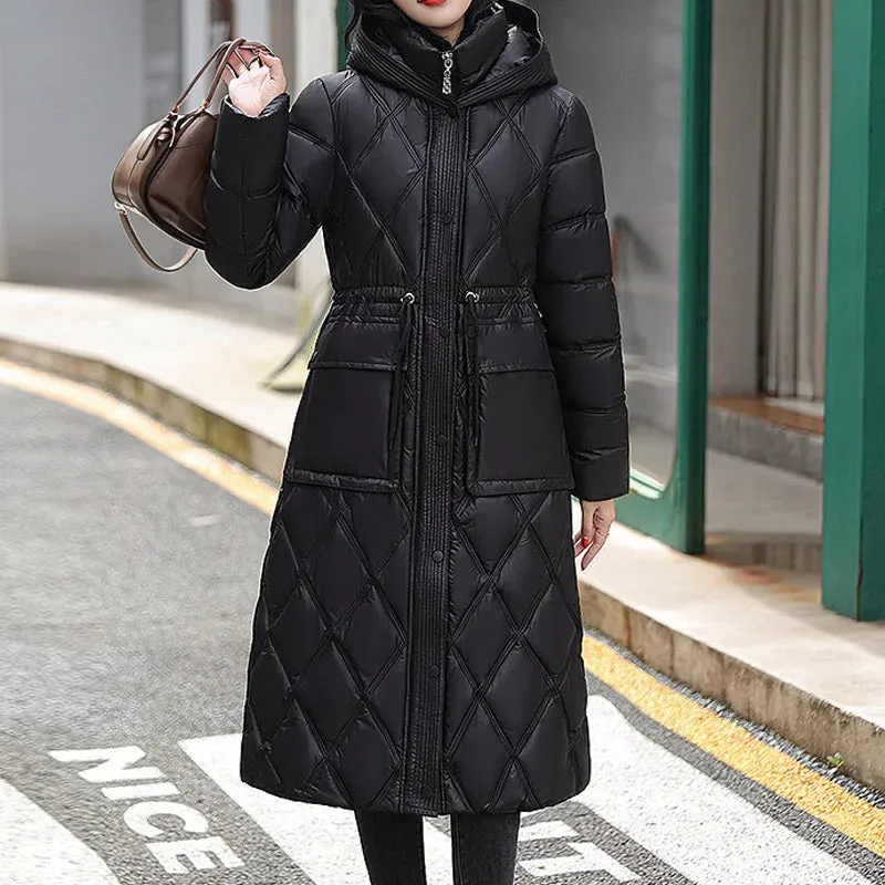 Heidi-Mode | Lange wattierte Daunen-Winterjacke