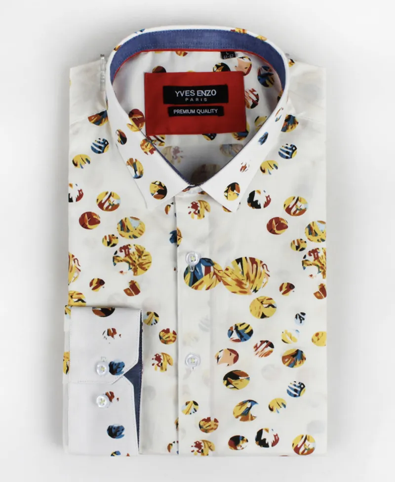 Hemd "PREMIUM" stretch gemusterte BUBBLES slim fit
