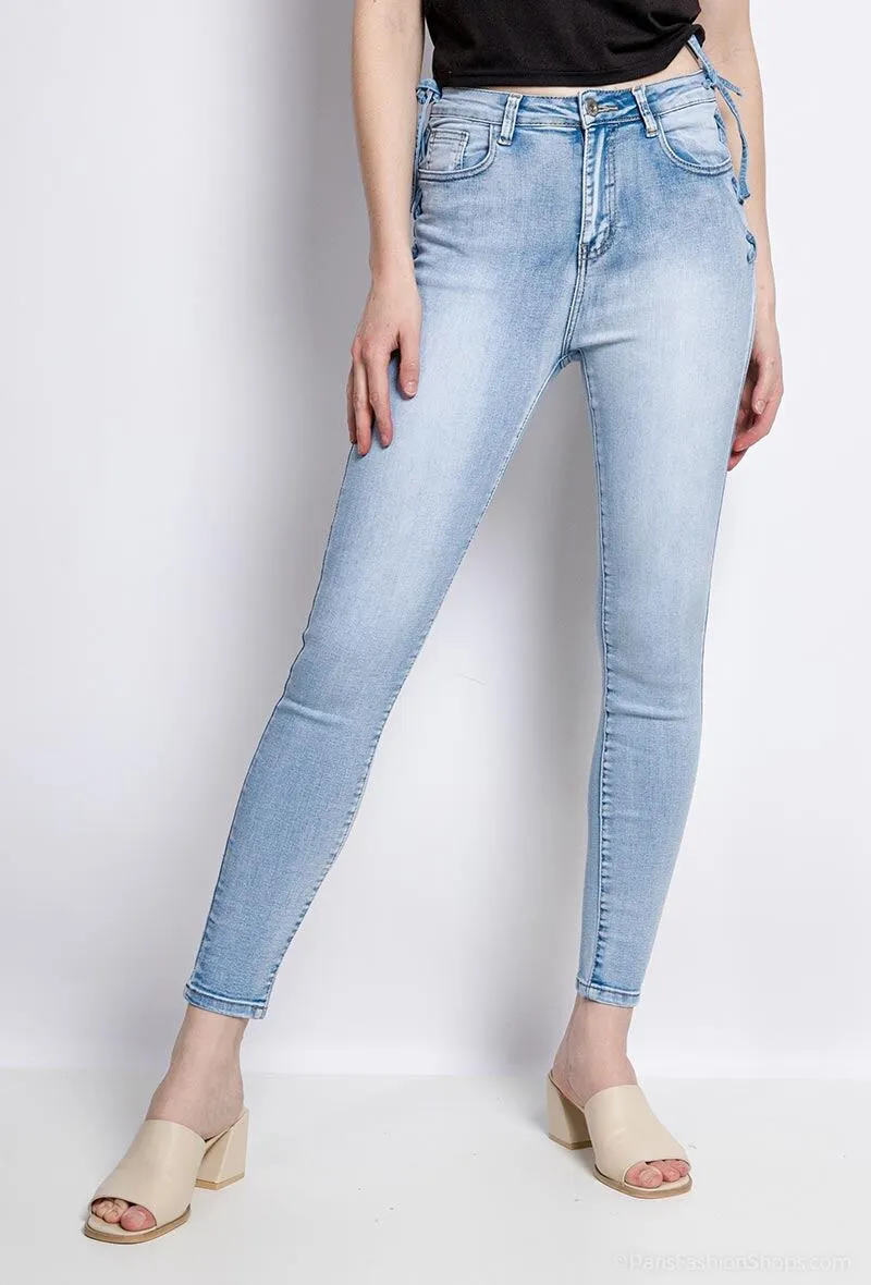 Lace-p skinny jeans