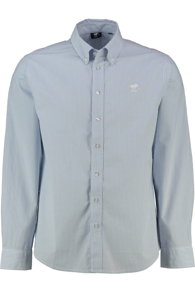 POLO SYLT Hemd hellblau Regular Fit Langarm