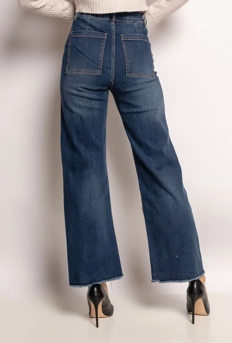 Rohe weite Jeans