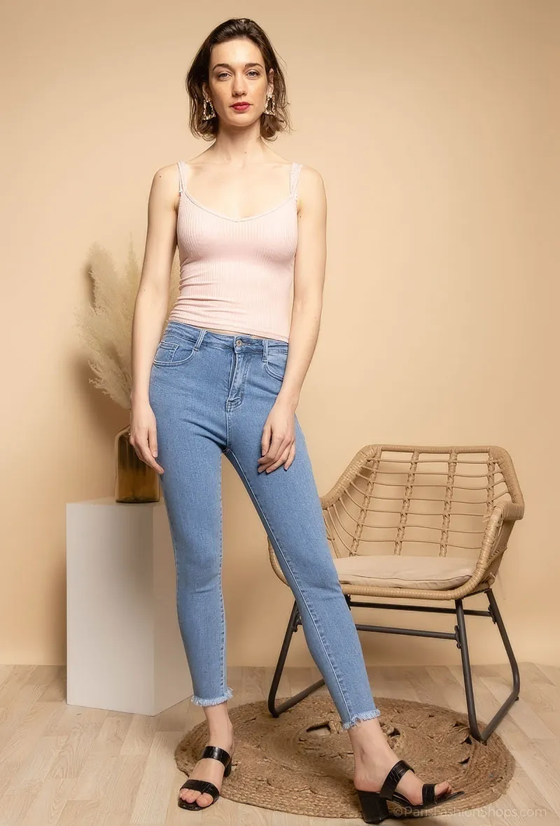 Skinny jeans detalles con rotos
