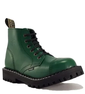 Steel Stiefel 6 Loch Grün | STEEL Shoes&Boots