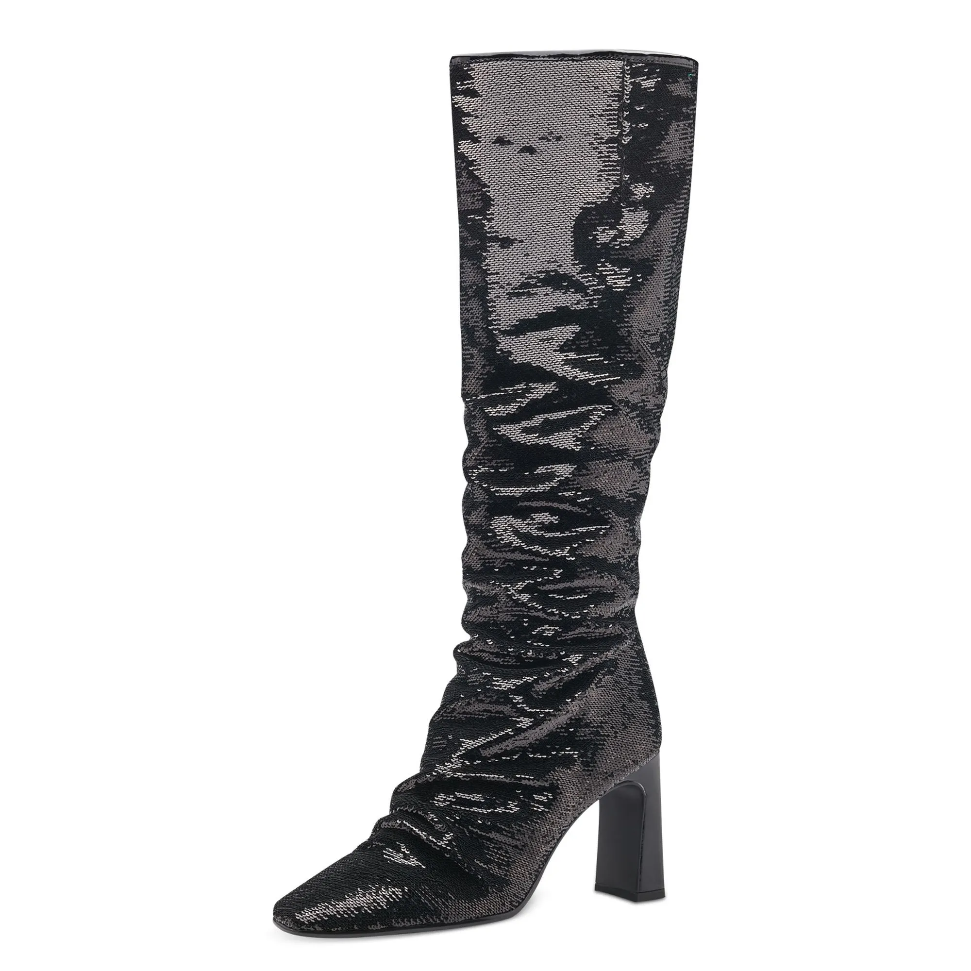 Tamaris Damen Stiefel Party Langschaft Glitzer Karreespitze elegant