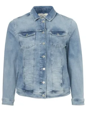 Via Appia Jacke Kragen 1/1 Arm Jeans Knöpfe mittel_blau
