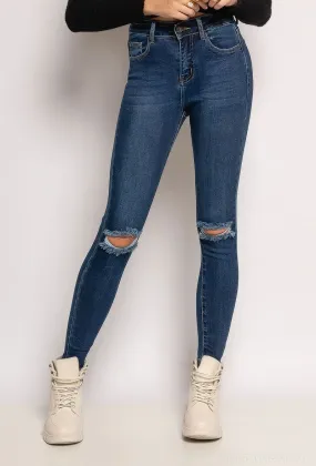 Zerrissene Slim-Jeans