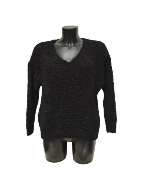 „Pullover mit V-Ausschnitt aus trendigem Stoff